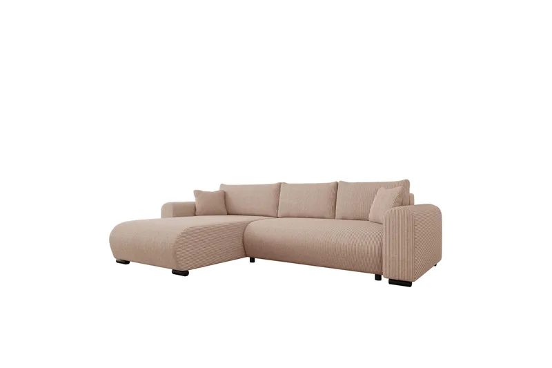 Handda Sovesofa med Chaiselong 3-personers i Manchester, Rosa