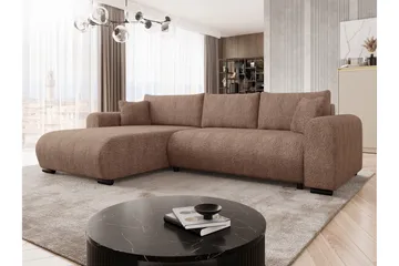 Handda Sovesofa med Chaiselong 3-personers i Bouclé - Rosa - Møbler - Sofaer - Sovesofaer