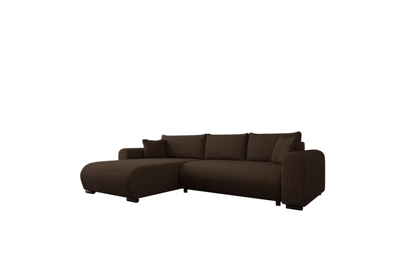 Handda Sovesofa med Chaiselong 3-personers i Manchester - Brun - Møbler - Sofaer - Sovesofaer