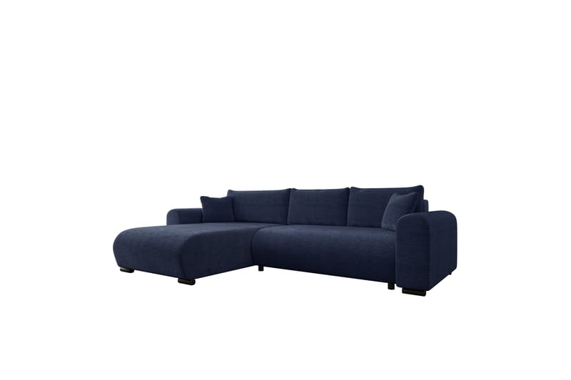 Handda Sovesofa med Chaiselong 3-personers i Chenille - Marineblå - Møbler - Sofaer - Sovesofaer