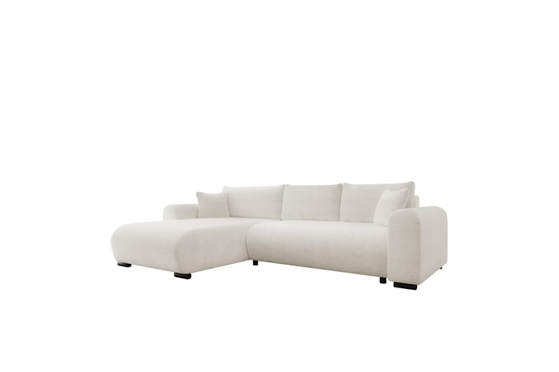 Handda Sovesofa med Chaiselong 3-personers i Chenille - Hvid - Møbler - Sofaer - Sovesofaer