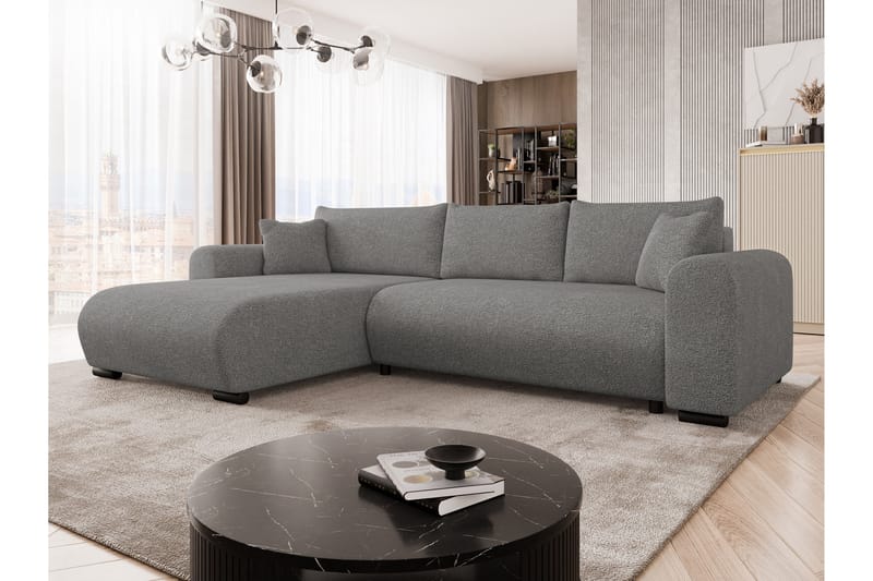 Handda Sovesofa med Chaiselong 3-personers - Grå - Møbler - Sofaer - Sovesofaer