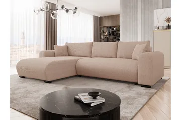 Handda Sovesofa med Chaiselong 3-personers i Manchester - Rosa - Møbler - Sofaer - Sovesofaer