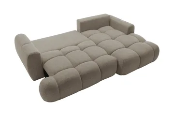 Handu Sovesofa med Chaiselong 3-personers i Bouclé - Beige - Møbler - Sofaer - Sovesofaer