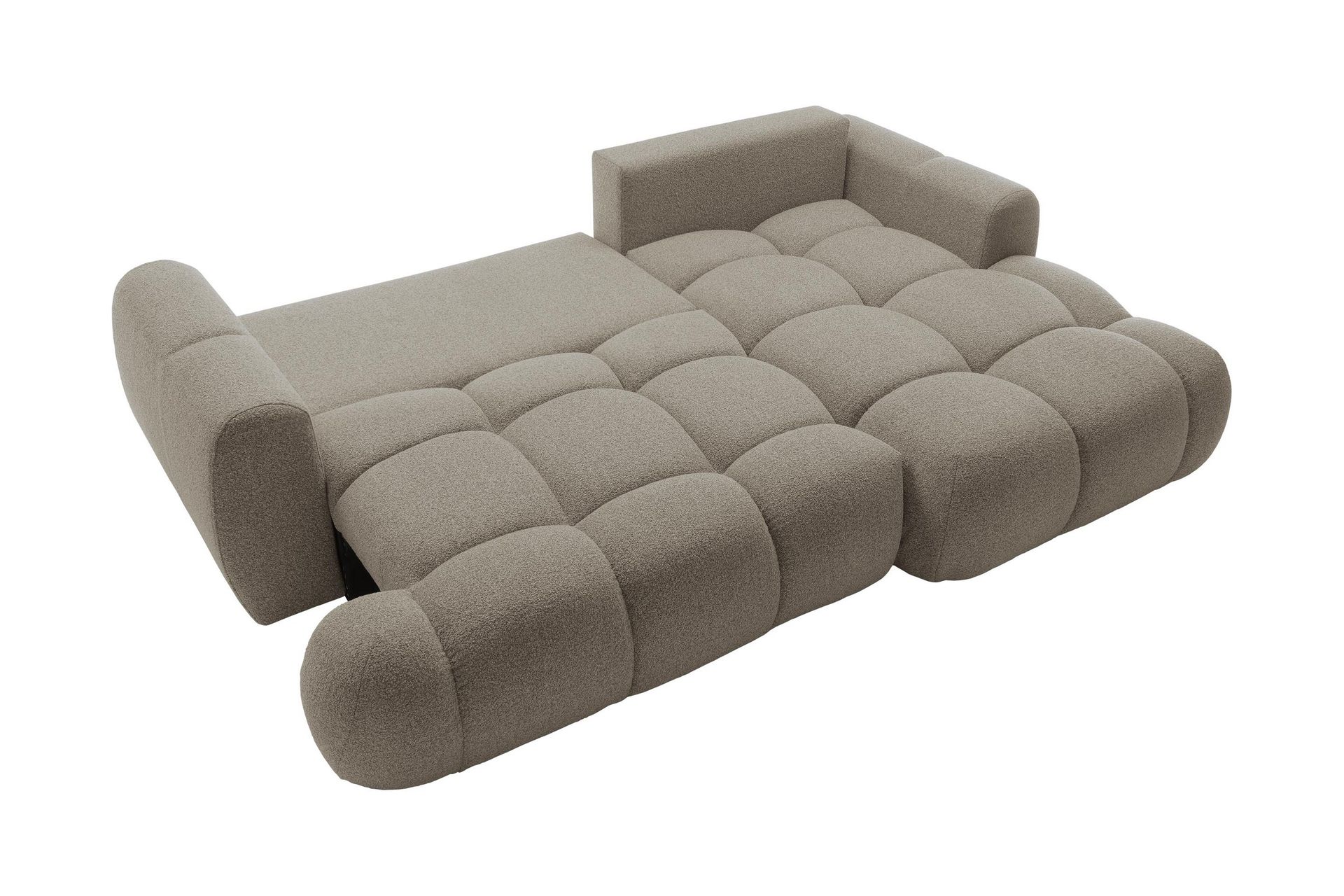 Handu Sovesofa med Chaiselong 3-personers i Bouclé - Brun - Møbler - Sofaer - Sovesofaer