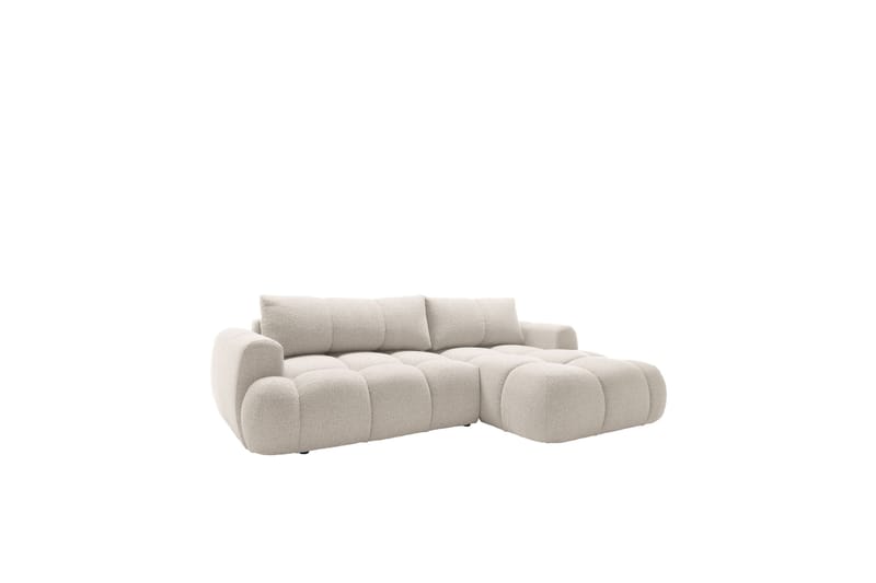 Handu Sovesofa med Chaiselong 3-personers i Bouclé - Beige - Møbler - Sofaer - Sovesofaer