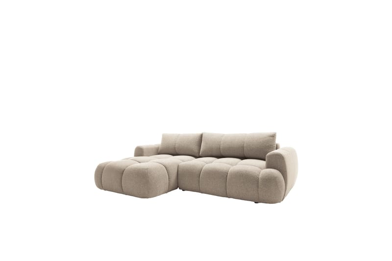 Handu Sovesofa med Chaiselong 3-personers i Bouclé - Beige - Møbler - Sofaer - Sovesofaer