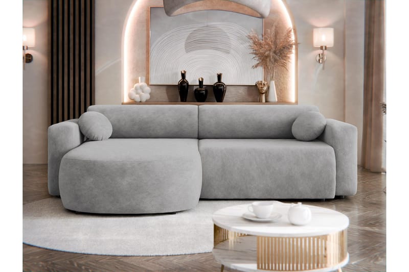 Hanish Sovesofa med Chaiselong 3-personers - Grå - Møbler - Sofaer - Sovesofaer