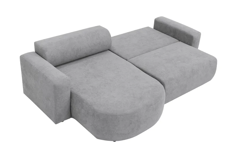 Hanish Sovesofa med Chaiselong 3-personers i Plys - Beige - Møbler - Sofaer - Sovesofaer