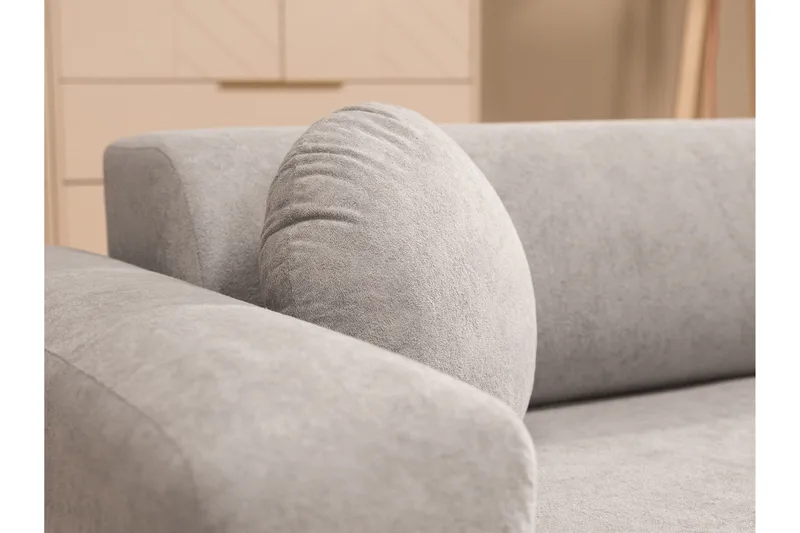 Hanish Sovesofa med Chaiselong 3-personers - Grå - Møbler - Sofaer - Sovesofaer