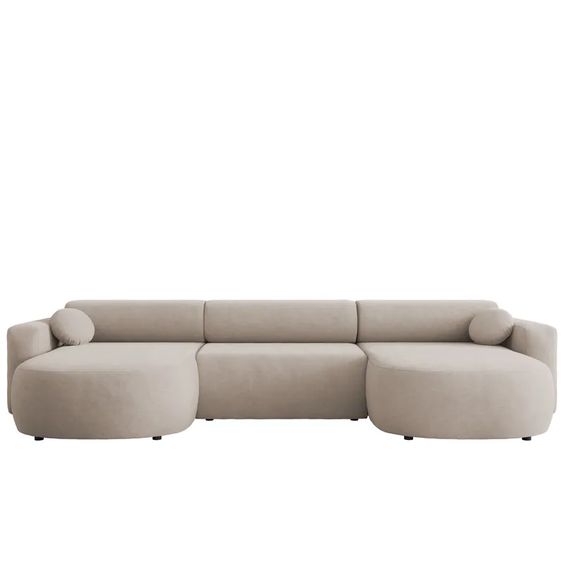 Hanish Sovesofa med dobbelt chaiselong 5-personers, Beige