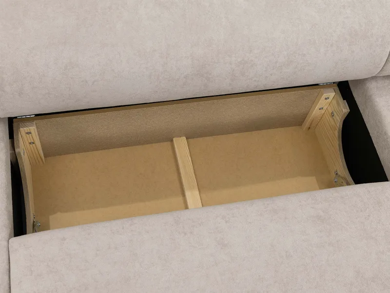 Hanish Sovesofa med dobbelt chaiselong 5-personers - Beige - Møbler - Sofaer - Sovesofaer