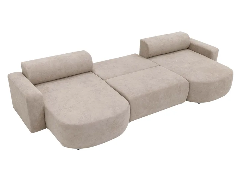 Hanish Sovesofa med dobbelt chaiselong 5-personers - Beige - Møbler - Sofaer - Sovesofaer