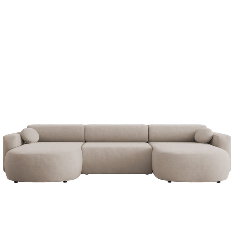 Hanish Sovesofa med dobbelt chaiselong 5-personers - Beige - Møbler - Sofaer - Sovesofaer