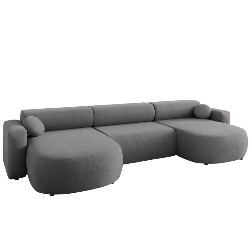 Hanish Sovesofa med dobbelt chaiselong 5-personers - Grå - Møbler - Sofaer - Sovesofaer