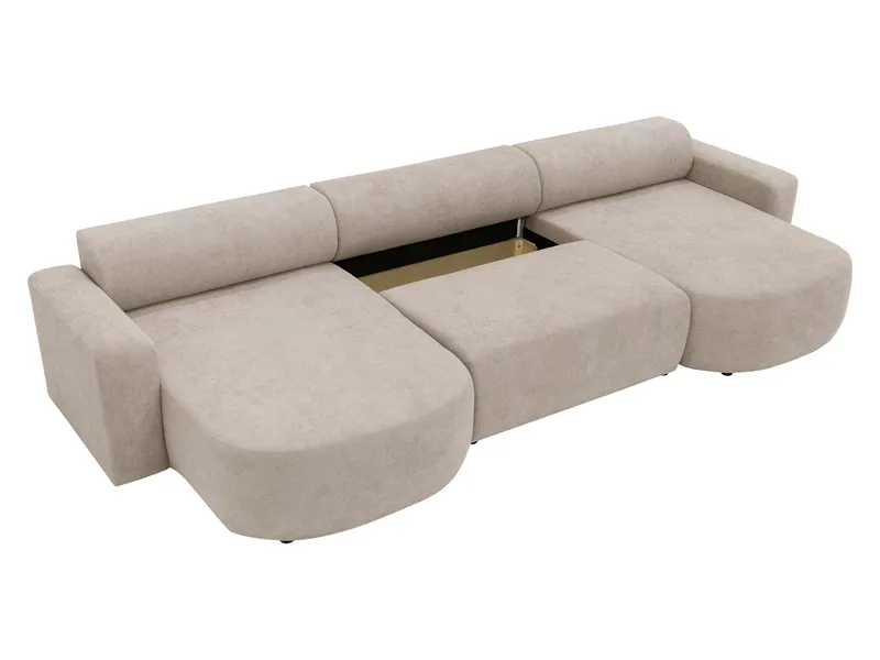 Hanish Sovesofa med dobbelt chaiselong 5-personers - Grå - Møbler - Sofaer - Sovesofaer