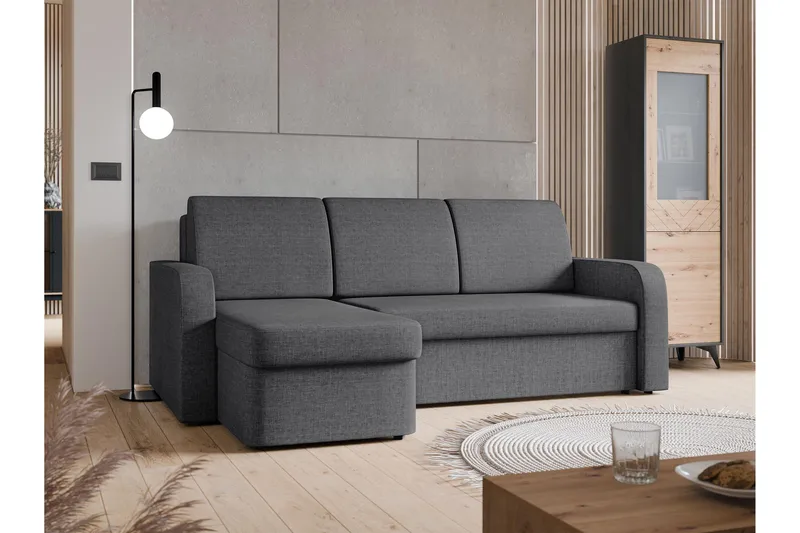 Hardev Sovesofa med Chaiselong 3-personers - Grå - Møbler - Sofaer - Sovesofaer