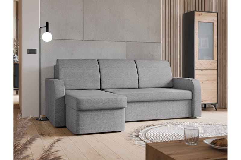 Hardev Sovesofa med Chaiselong 3-personers - Grå - Møbler - Sofaer - Sovesofaer