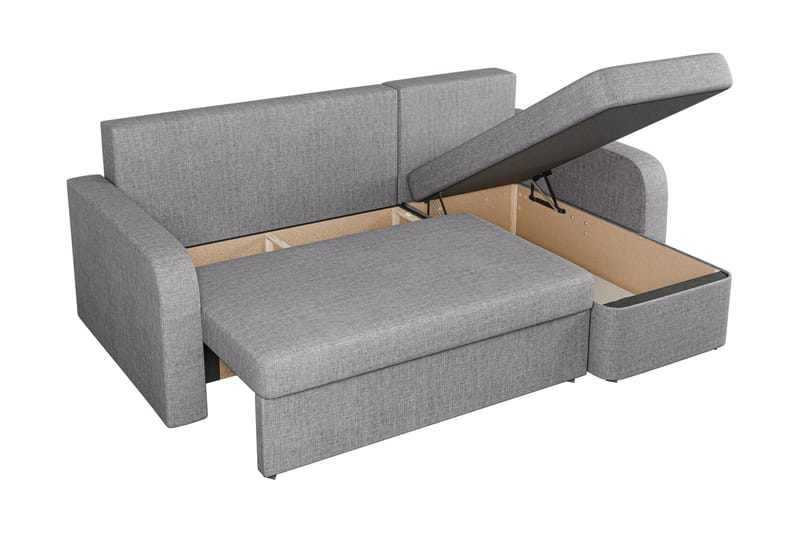 Hardev Sovesofa med Chaiselong 3-personers - Grå - Møbler - Sofaer - Sovesofaer