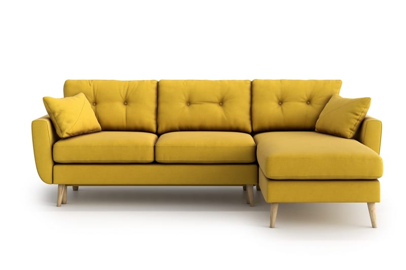 Harrisa sofa med Chaiselong - Gul - Sovesofaer - Sovesofa chaiselong