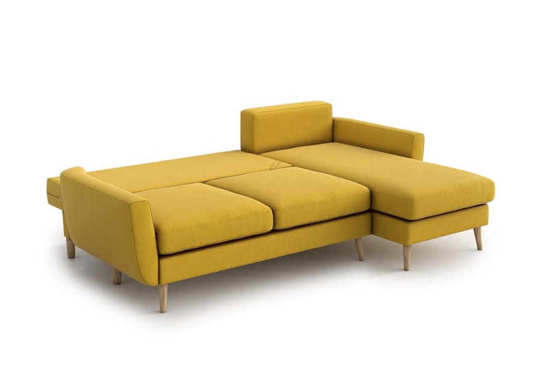 Harrisa sofa med Chaiselong - Gul - Sovesofaer - Sovesofa chaiselong