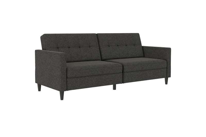Sovesofa Hartford 203x83x82 cm, Antracit, Linnedstoflook (100% Polyester - 203x83x82 cm, Antracit, Linnedstoflook (100% Polyester - Møbler - Sofaer - Sovesofaer