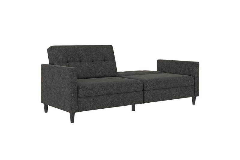 Sovesofa Hartford 203x83x82 cm, Antracit, Linnedstoflook (100% Polyester - 203x83x82 cm, Antracit, Linnedstoflook (100% Polyester - Møbler - Sofaer - Sovesofaer