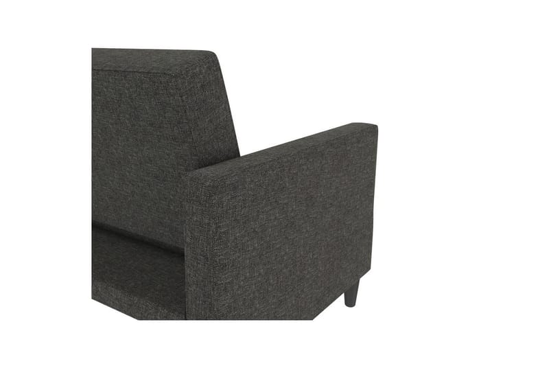 Sovesofa Hartford 203x83x82 cm, Antracit, Linnedstoflook (100% Polyester - 203x83x82 cm, Antracit, Linnedstoflook (100% Polyester - Møbler - Sofaer - Sovesofaer