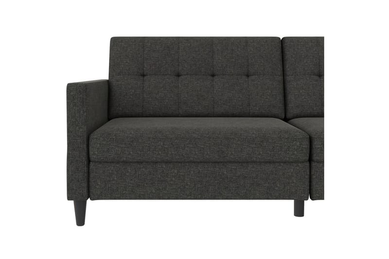 Sovesofa Hartford 203x83x82 cm, Antracit, Linnedstoflook (100% Polyester - 203x83x82 cm, Antracit, Linnedstoflook (100% Polyester - Møbler - Sofaer - Sovesofaer