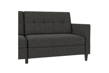 Sovesofa Hartford 203x83x82 cm, Antracit, Linnedstoflook (100% Polyester - 203x83x82 cm, Antracit, Linnedstoflook (100% Polyester - Møbler - Sofaer - Sovesofaer