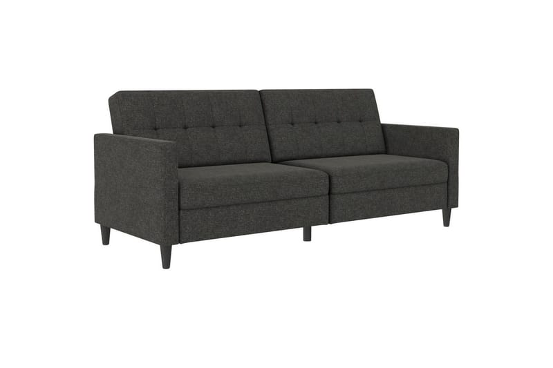Sovesofa Hartford 203x83x82 cm, Antracit, Linnedstoflook (100% Polyester, 203x83x82 cm, Antracit, Linnedstoflook (100% Polyester