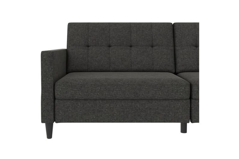 Sovesofa Hartford 203x83x82 cm, Antracit, Linnedstoflook (100% Polyester - 203x83x82 cm, Antracit, Linnedstoflook (100% Polyester - Møbler - Sofaer - Sovesofaer