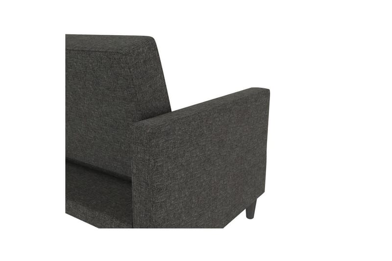 Sovesofa Hartford 203x83x82 cm, Antracit, Linnedstoflook (100% Polyester - 203x83x82 cm, Antracit, Linnedstoflook (100% Polyester - Møbler - Sofaer - Sovesofaer