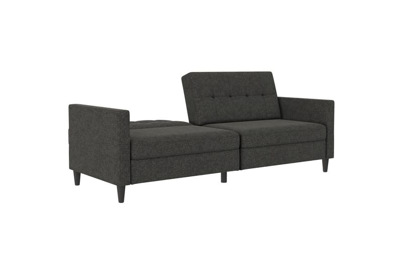 Sovesofa Hartford 203x83x82 cm, Antracit, Linnedstoflook (100% Polyester - 203x83x82 cm, Antracit, Linnedstoflook (100% Polyester - Møbler - Sofaer - Sovesofaer