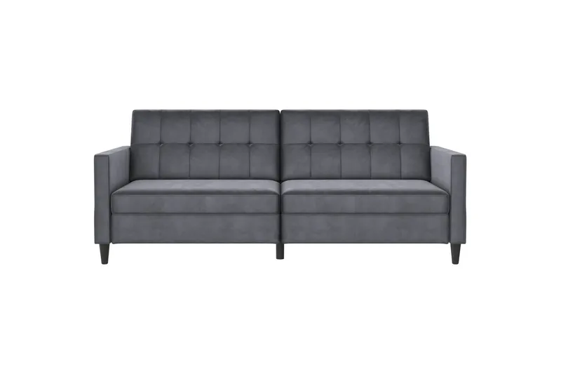 Sovesofa Hartford 203x83x82 cm, Antracit, Velour - 203x83x82 cm, Antracit, Velour - Møbler - Sofaer - Sovesofaer