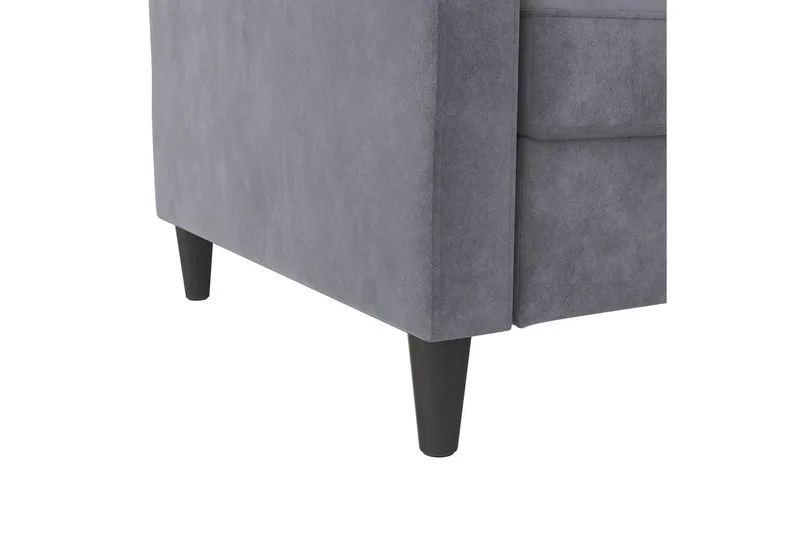 Sovesofa Hartford 203x83x82 cm, Antracit, Velour - 203x83x82 cm, Antracit, Velour - Møbler - Sofaer - Sovesofaer