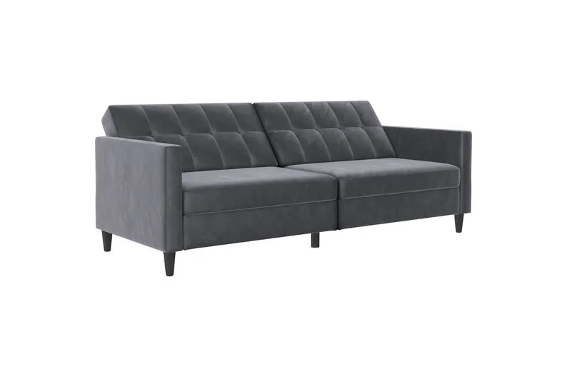 Sovesofa Hartford 203x83x82 cm, Antracit, Velour - 203x83x82 cm, Antracit, Velour - Møbler - Sofaer - Sovesofaer