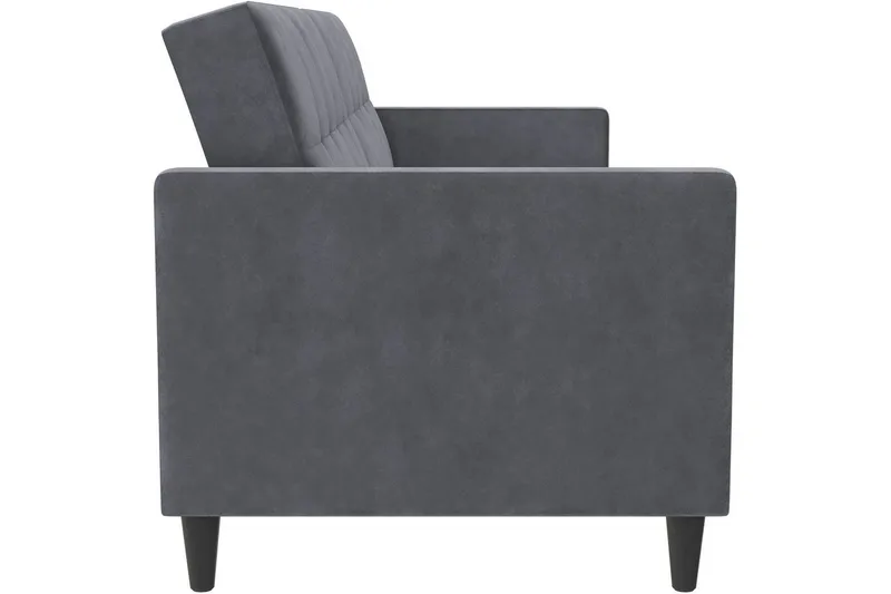 Sovesofa Hartford 203x83x82 cm, Antracit, Velour - 203x83x82 cm, Antracit, Velour - Møbler - Sofaer - Sovesofaer