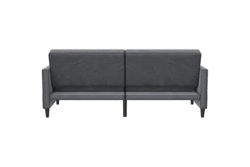 Sovesofa Hartford 203x83x82 cm, Antracit, Velour - 203x83x82 cm, Antracit, Velour - Møbler - Sofaer - Sovesofaer