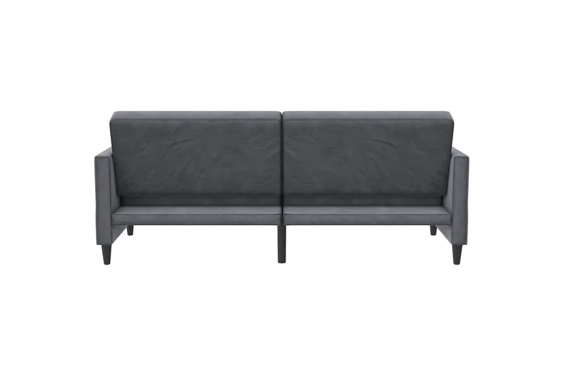 Sovesofa Hartford 203x83x82 cm, Antracit, Velour - 203x83x82 cm, Antracit, Velour - Møbler - Sofaer - Sovesofaer