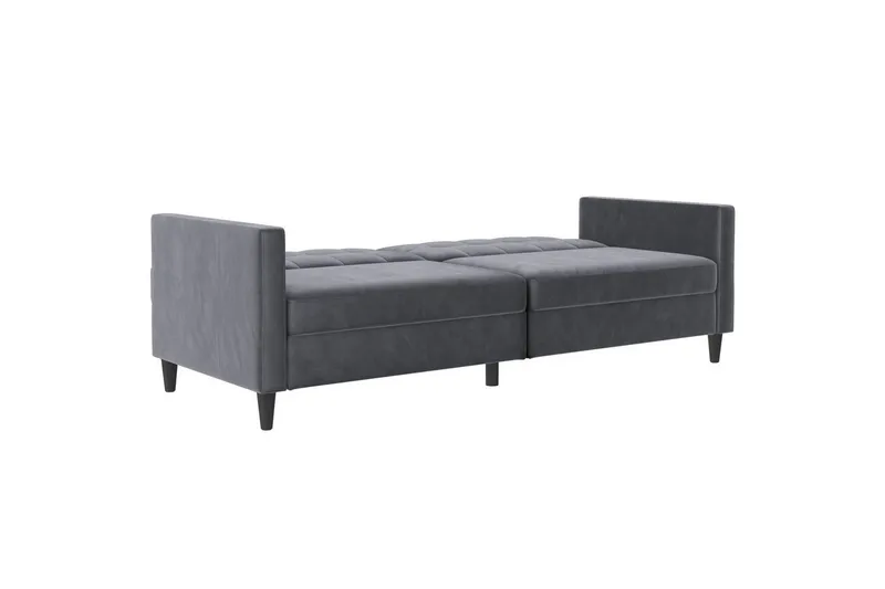 Sovesofa Hartford 203x83x82 cm, Antracit, Velour - 203x83x82 cm, Antracit, Velour - Møbler - Sofaer - Sovesofaer