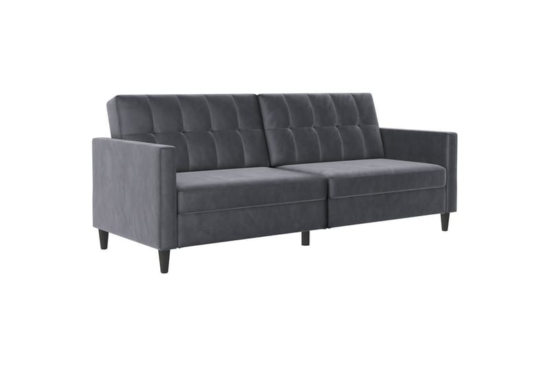 Sovesofa Hartford 203x83x82 cm, Antracit, Velour - 203x83x82 cm, Antracit, Velour - Møbler - Sofaer - Sovesofaer