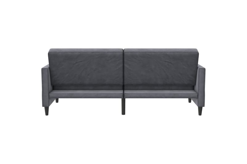Sovesofa Hartford 203x83x82 cm, Antracit, Velour - 203x83x82 cm, Antracit, Velour - Møbler - Sofaer - Sovesofaer