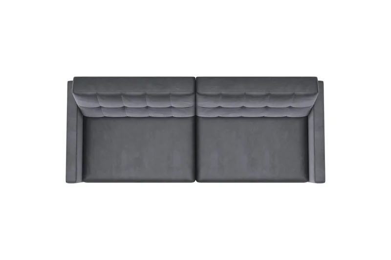 Sovesofa Hartford 203x83x82 cm, Antracit, Velour - 203x83x82 cm, Antracit, Velour - Møbler - Sofaer - Sovesofaer