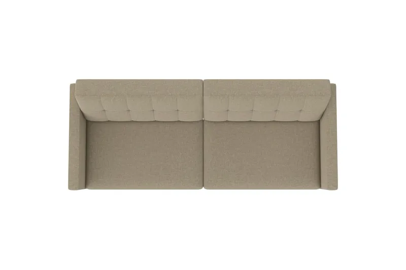 Sovesofa Hartford 203x83x82 cm, Cappuccino, Linnedstoflook (100% Polyester - 203x83x82 cm, Cappuccino, Linnedstoflook (100% Polyester - Møbler - Sofaer - Sovesofaer