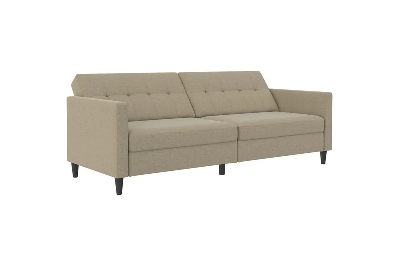 Sovesofa Hartford 203x83x82 cm, Cappuccino, Linnedstoflook (100% Polyester - 203x83x82 cm, Cappuccino, Linnedstoflook (100% Polyester - Møbler - Sofaer - Sovesofaer