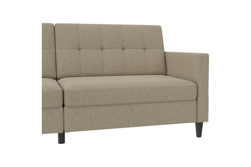 Sovesofa Hartford 203x83x82 cm, Cappuccino, Linnedstoflook (100% Polyester - 203x83x82 cm, Cappuccino, Linnedstoflook (100% Polyester - Møbler - Sofaer - Sovesofaer