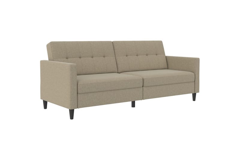 Sovesofa Hartford 203x83x82 cm, Cappuccino, Linnedstoflook (100% Polyester - 203x83x82 cm, Cappuccino, Linnedstoflook (100% Polyester - Møbler - Sofaer - Sovesofaer