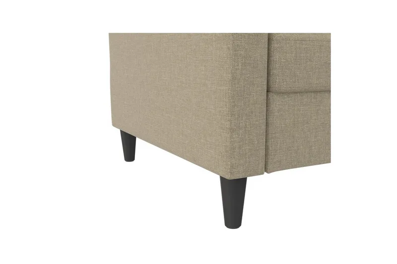 Sovesofa Hartford 203x83x82 cm, Cappuccino, Linnedstoflook (100% Polyester - 203x83x82 cm, Cappuccino, Linnedstoflook (100% Polyester - Møbler - Sofaer - Sovesofaer