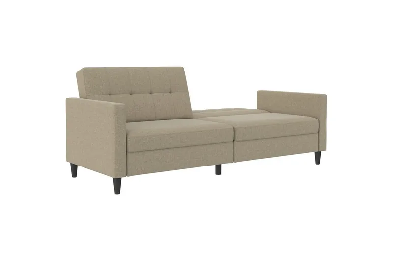 Sovesofa Hartford 203x83x82 cm, Cappuccino, Linnedstoflook (100% Polyester - 203x83x82 cm, Cappuccino, Linnedstoflook (100% Polyester - Møbler - Sofaer - Sovesofaer